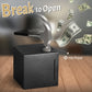 Piggy Bank For Adults Must Break To Open, Unbreakable Adults Piggy Bank Made Of Stainless Steel, Metal Saving Bank (Black, 5.9-I