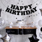 Black Happy Birthday Banner Sign Happy Birthday Bunting Banner Flag Garland For Kids Boys Baby Birthday Party Decorations Supplies