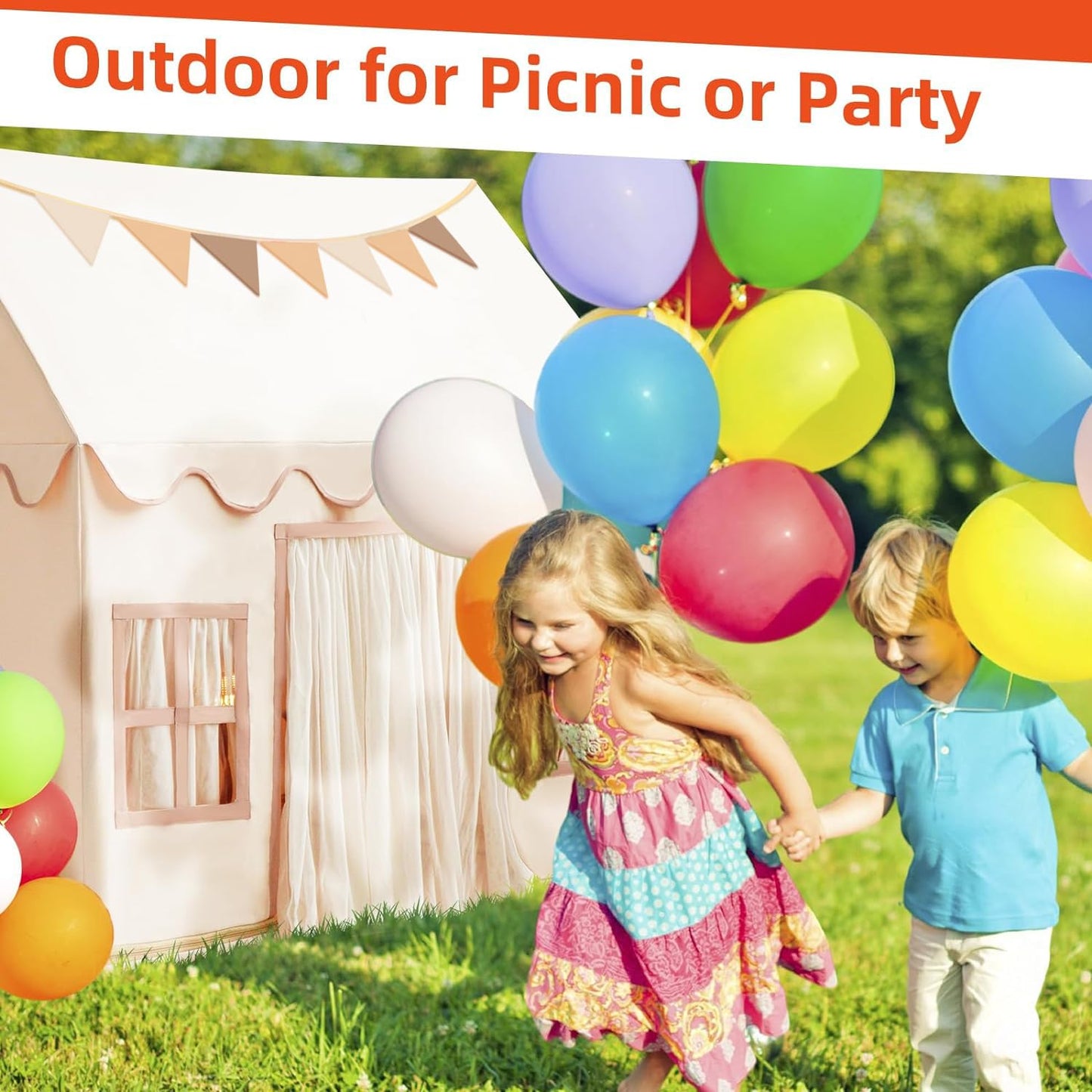 Rongfa Playhouse Play Tent For Kids-Portable With Padded Mat, Star Lights, Carry Bag, Kids Play Tent Indoor & Outdoor, Washable Kids Play House For Toddler