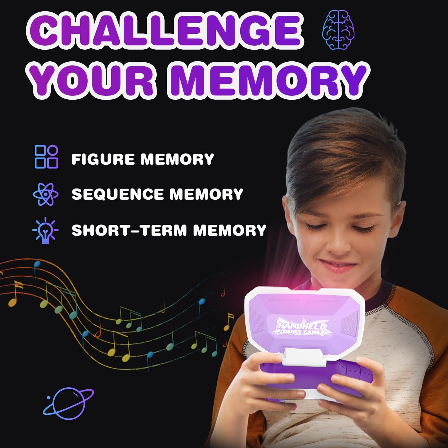 YESGAMO Handheld Dance Games for Kids - 4 Fun Brain & Memory & Reaction & Speed Training Pop Fidget Toys for Boys and Girls -Bir