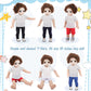 Litherr S 8 Pcs 18 Inch Boy Doll T Shirt Clothes Sublimation 18 Doll Outfits Accessories Classical Tee Shirts Fit 18 Inches Doll for Doll Decoration DIY Pretend Play
