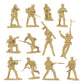 Bmc Cts Ww2 German Assault & Medics Plastic Army Men - 24Pc Tan Soldier Figures