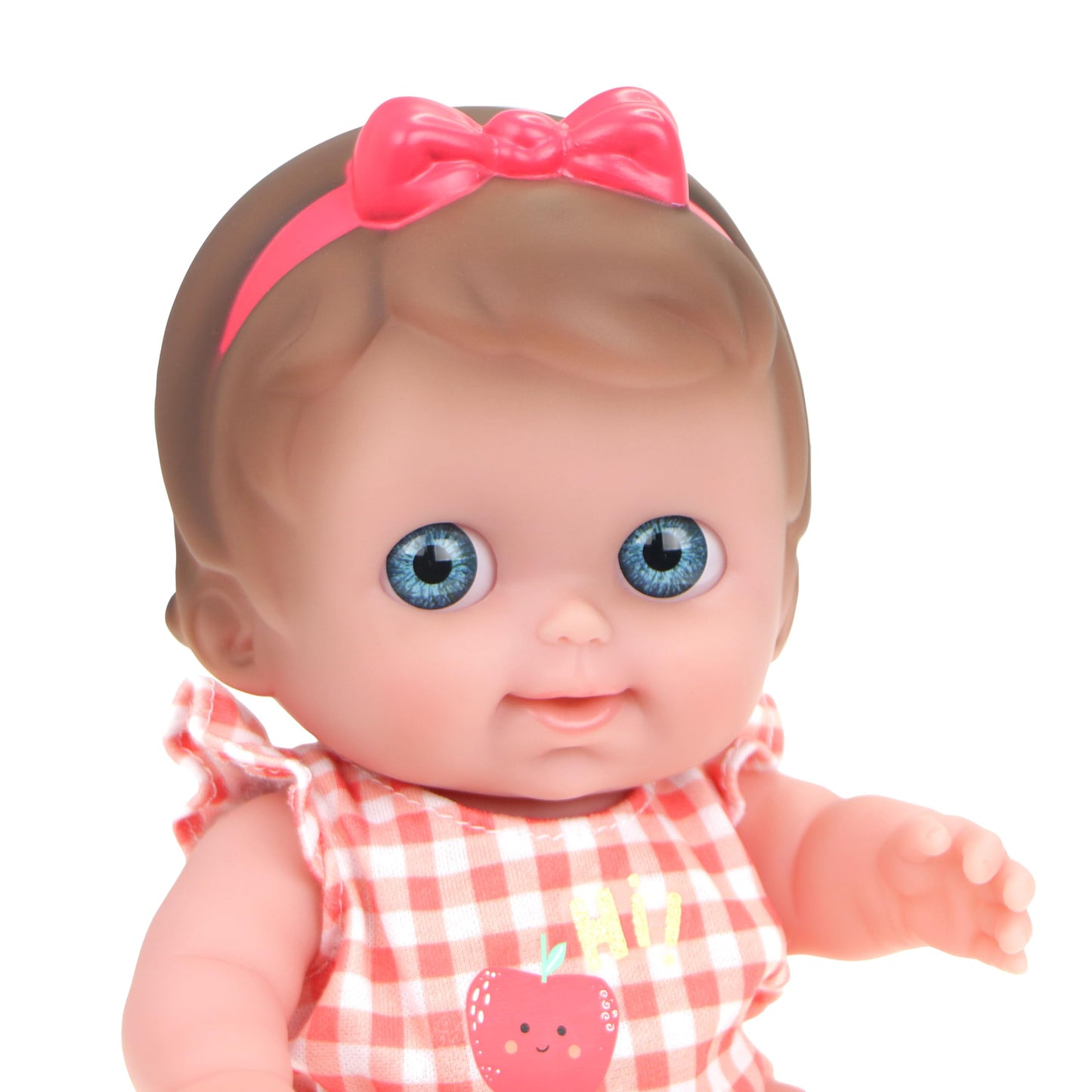 JC Toys Lil Cutesies 9 All Vinyl Baby Doll Feeding Time Gift Set| Posable and Washable | Removable Outfit | High Chair and Feeding Accessories Ages 2+