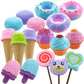 GIFTEXPRESS 17 PCS Pretend Play Food Dessert Set, Sweet Treats Assortment, Toy Donuts, Cupcakes, Ice Cream, Candy Bars, Assorted