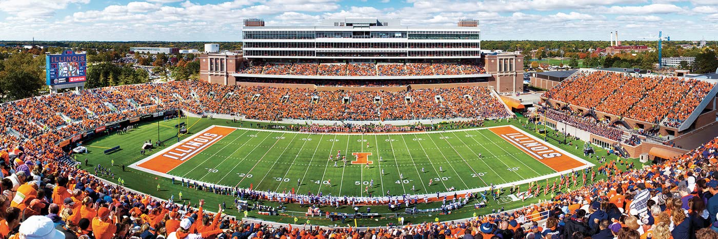 MasterPieces 1000 Piece Sports Jigsaw Puzzle - NCAA Illinois Fighting Illini Center View Panoramic - 13x39