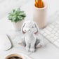 Whimsical White Bunny Rabbit Figurine Cute Collectible - Happy Bunny Collection - Cute Bunny Gifts, Gifts For Bunny Lovers, Bunn