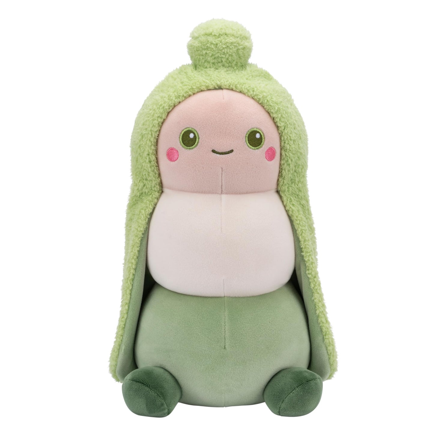 Living on the Veg Plush Toy - 14" Recycled Polyester Green PeacePods Sandra - Collectible from Squishmallows