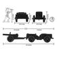 Timmee Combat Patrol Willys & Artillery - Black 4Pc Playset Usa Made