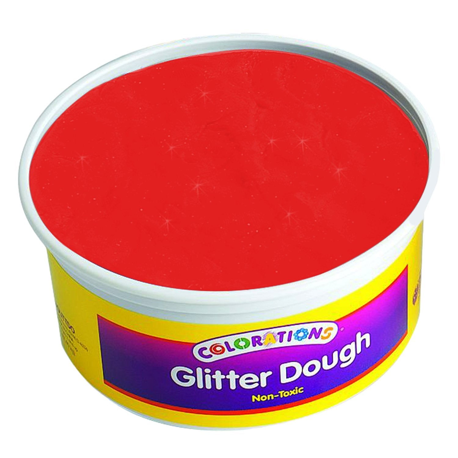Colorations Glitter Dough 1 Lbs  Red