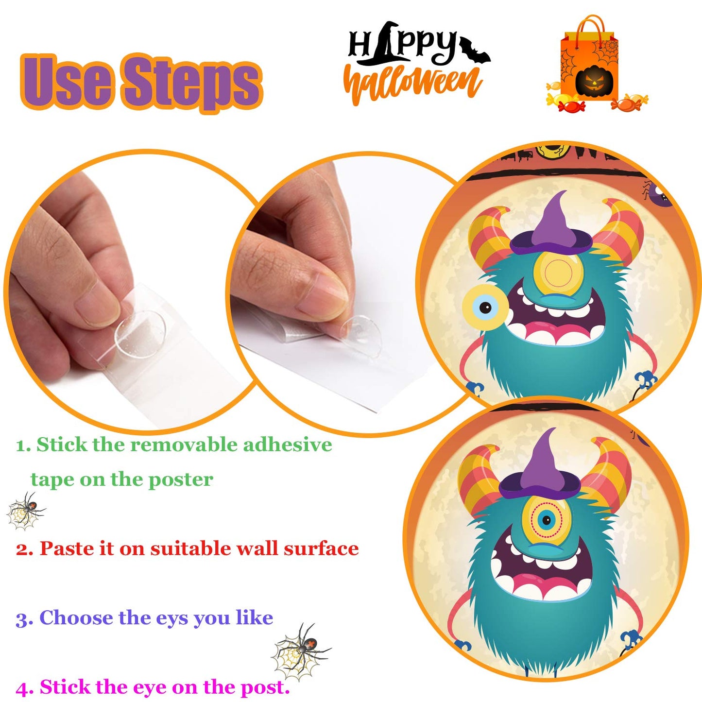 Funnlot Halloween Party Games For Kids Halloween Game Pin The Eye On The Monster Game Halloween Party Games Activities Halloween Pin The Tail Game