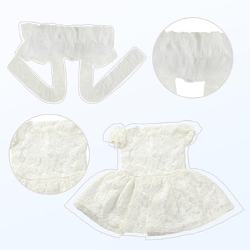 Reborn Baby Doll Clothes Outfit 18-22 Inch Newborn Baby Doll Girl,Reborn Baby Clothes,Reborn Baby Dolls-White Dress