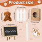 Arrowbash 36 Pcs Mini Plush Stuffed Animals Set With 10 White Plastic Fence 12 Kraft Paper Gift Bags Wooden Mini Chalkboard Sign