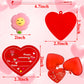 Domkier 28Pcs Valentines Mochi Squishies Toys Set, Squishies Toys Filled Hearts Boxes With Cards Valentines Stress Relief Toys F