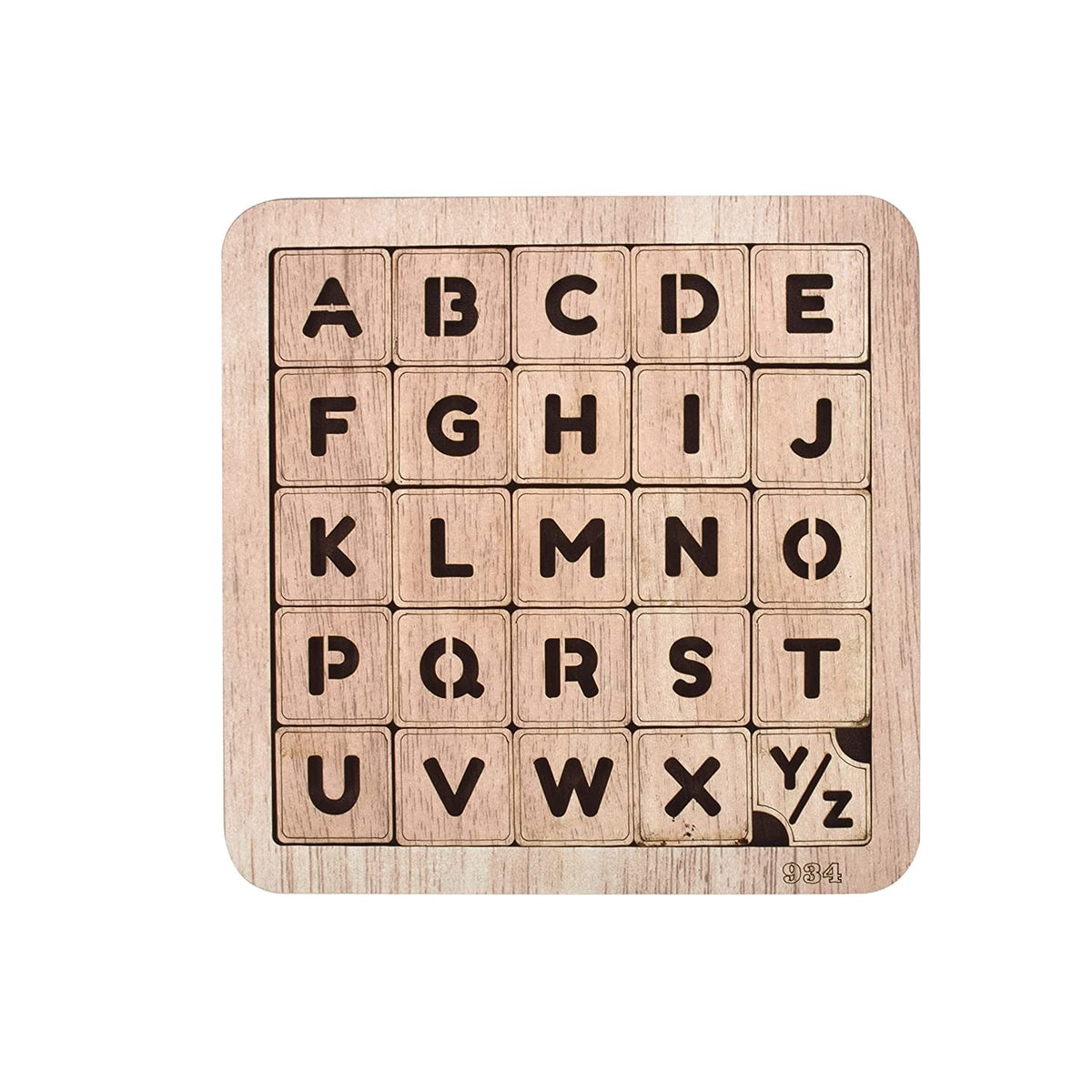 GLNRM English Alphabet Capital Word ACBD Mind Challenge Wooden Puzzles Set Unique Toys for Kids and Adults NonMagnetic Pieces B