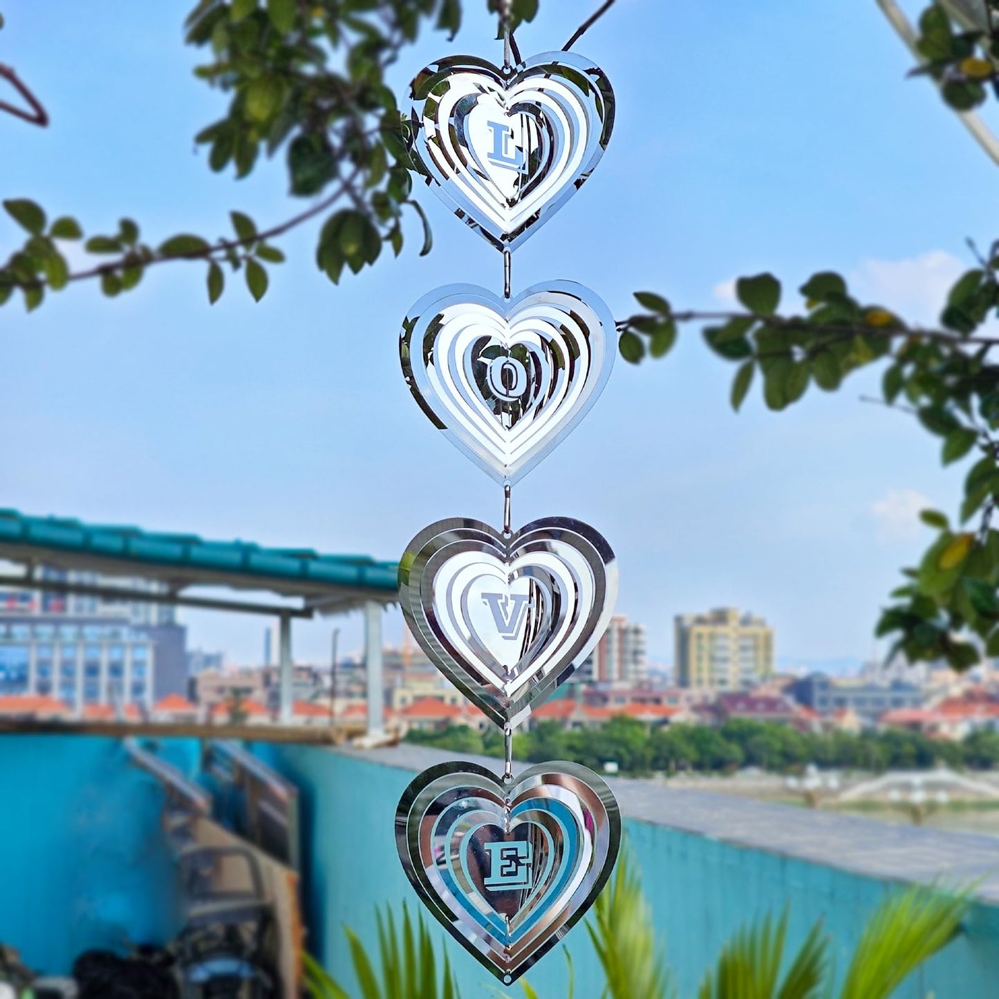 DREARK Wind Spinner for Outdoor & Indoor Decorations, Highly Reflective Double-Sided Bird Reflectors, Christmas Thanksgiving Orn