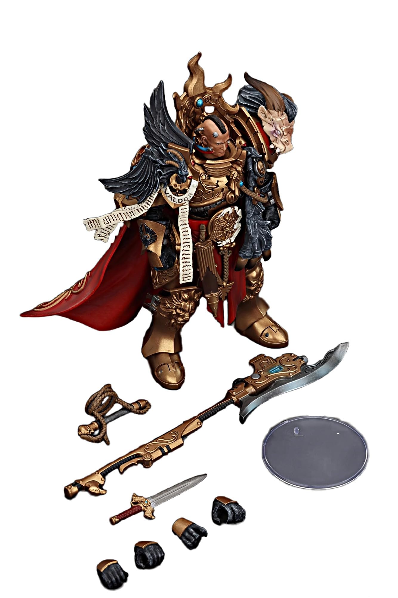 JOYTOY Warhammer 40K 1/18 Action Figures Legio Custodes Constantin Valdor  Captain-General of The Legio Custodes Collectible Model 7.1Inch Action Figure