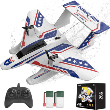 Deerc 3Ch Amphibious Rc Plane For Water, Land & Air, Remote Control Airplane Flying Boat Toys,2.4Ghz 6-Axis Gyro Stabilizer Rtf 