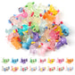 48pcs Mini Axolotl Figures, Glow in The Dark Resin Axolotl Tiny Animal Figurines Ornament Axolotl Charms for DIY Craft Garden La