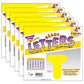 Trend Yellow 4'' Casual Uppercase Ready Letters, 6 Packs