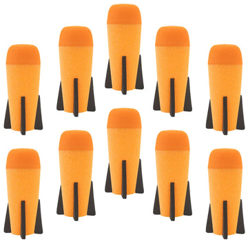 EKIND 10-Pack Mega Missile Refill for Toy Rocket Launcher  Foam  Compatible for Nerf N-Strike advanced Series (Orange)