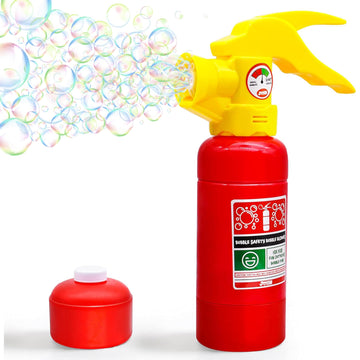 JOYIN Automatic Bubble Maker Fire Extinguisher Bubble Blower Machine with Solution (230 ml) for Kids, Indoor and Outdoor Play, S