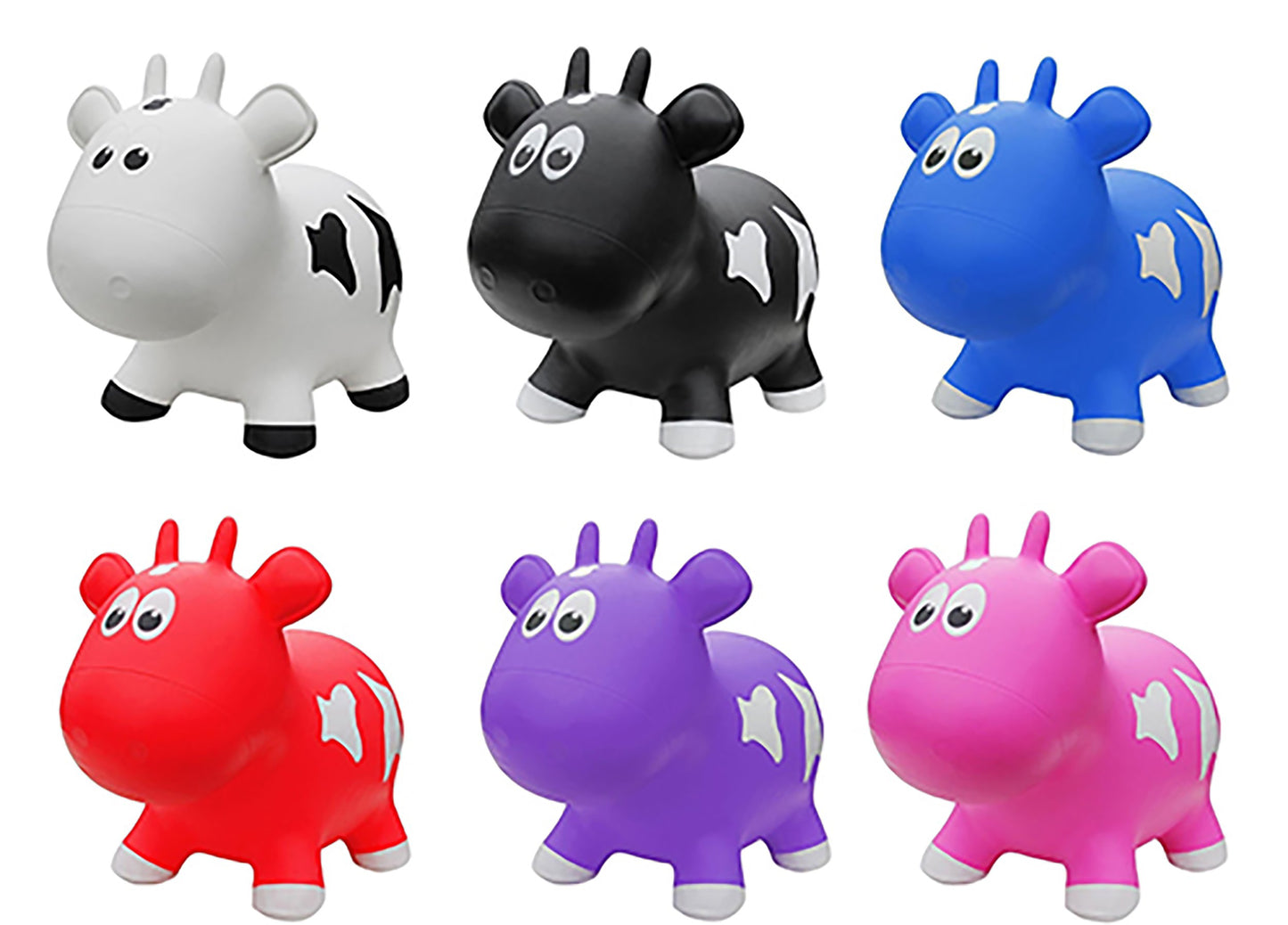 Farm Hoppers Award Winning Inflatable Toddler Safe Bouncing Black Cow Plus Pump