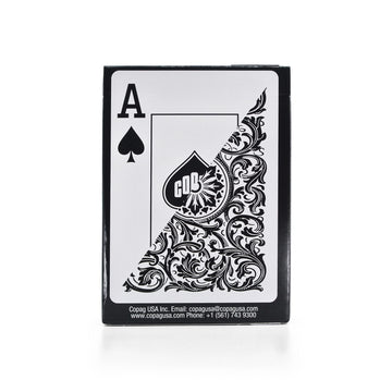 Copag advanced 100% Plastic Playing Cards  game-style Size (Standard) Jumbo Index Single Deck (Black)