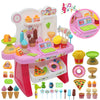 Brand Conquer Ice Cream Plastic Trolley Pretend Role Play Set With Led Lights And Music | Battery Operated | Learning And Educat
