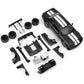LOVEPOSELY Diecast Car Model 1:36 Dodge Challenger SRT Hellcat - Black Zinc Alloy DIY Kit for Kids