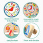 Tookyland Montessori Educational Wooden Learning Toys Kids Daily Calendar My Calendar Clock Wooden Toys Gifts For Toddler Kids A