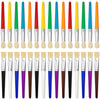 Ygaohf 30 Pcs Paint Brushes For Kids - Colorful Kids Paint Brushes Big Chubby Toddler Paint Brushes, Easy To Clean & Grip Round Flat Preschool Paint Brushes For Acrylic Washable Paint