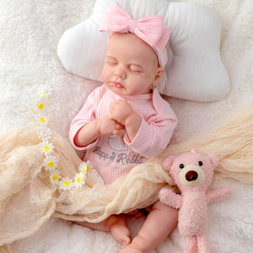 Spicimomo Realistic Reborn Baby Dolls, 18-Inch Lifelike Newborn Girl Doll With Feeding Toy Set, Gift For Kids 3+