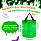 4 Pieces LED Light Up Halloween Buckets Candy Bags Light Up Halloween Trick or Treat Bags Party Favor Bags Multipurpose Reusable