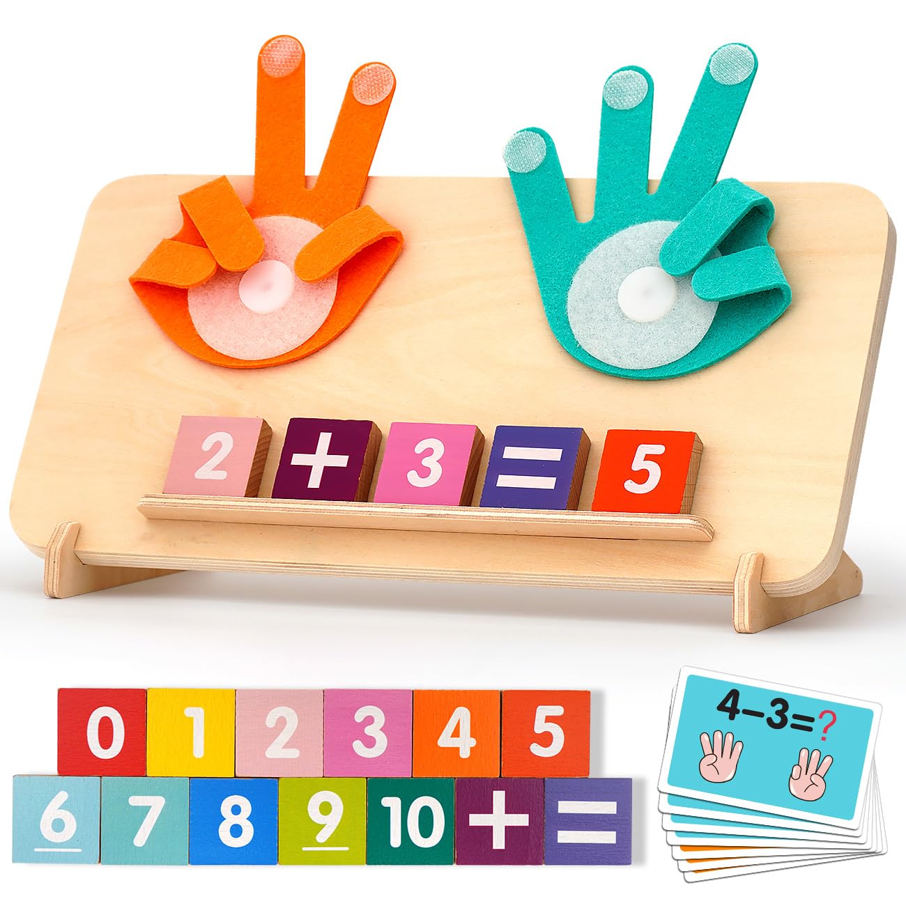 Motree Preschool Learning Toys For Toddlers 2-4, Educational Math Manipulatives Number Counting Blocks For Kids, Montessori Toys
