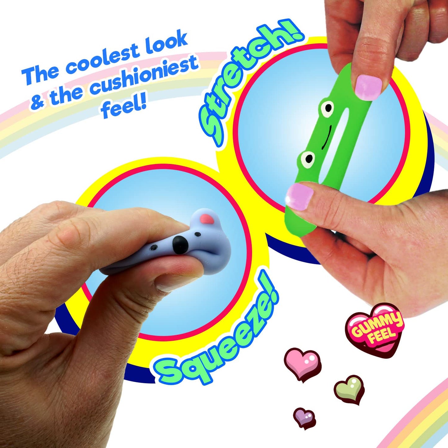 Ja-Ru Mini Mochi Squishy Animals (1 Pack) Cute Jiggly Donut Squishies For Kids & Adults, Boys & Girls. Stress Relief Fidget Gummy Toys. Bulk Party Favors Birthday Goodie Bags Class Prizes. 3352-1