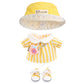 17cm Doll Clothes for Labubu - Kawaii Clown Style Set - Doll's Hat & Doll's Clothing & Doll's Shoes & Camera  Cute Doll Outfit with Accessories for Display  Collectors  Gift - Yellow (NO Dolls)
