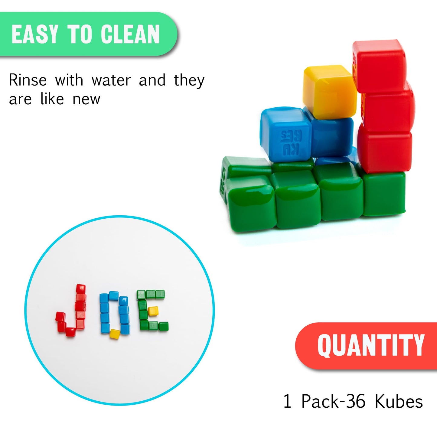 KOMARC GAMES StickiKubes - Mini Stacking Cubes, Rainbow Color, Non-Toxic, 125 Kid-Safe Sticky Blocks, Creative Construction Toy