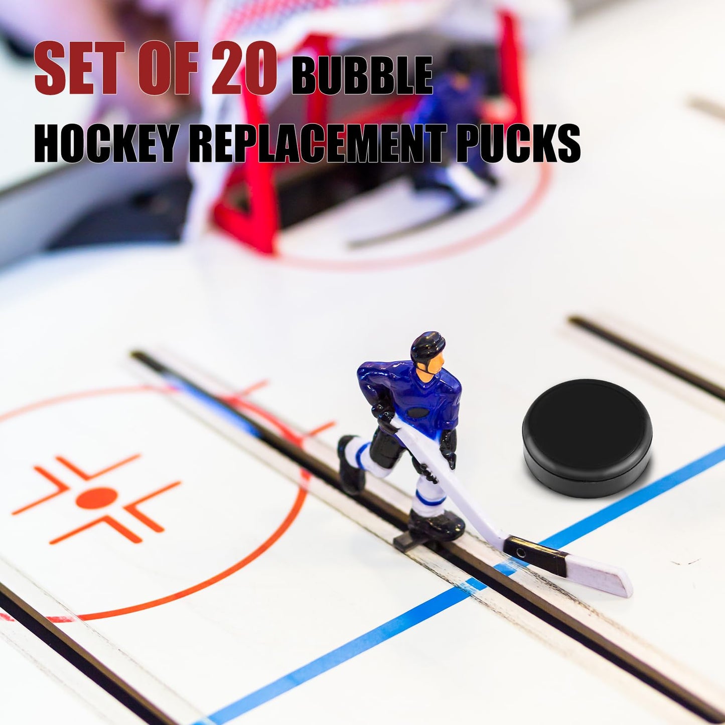 Liliful 0.98 X 0.33 Inch Mini Hockey Pucks For Tables Game Small Replacement Pucks Hockey Accessories For Adults Fun Entertainment Equipment(20 Pcs)