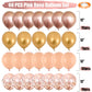 Jobkoo Pink Rose & Metallic Balloons, 60 Pcs Set, Female Gift, For Wedding, Birthday, Party Decoration