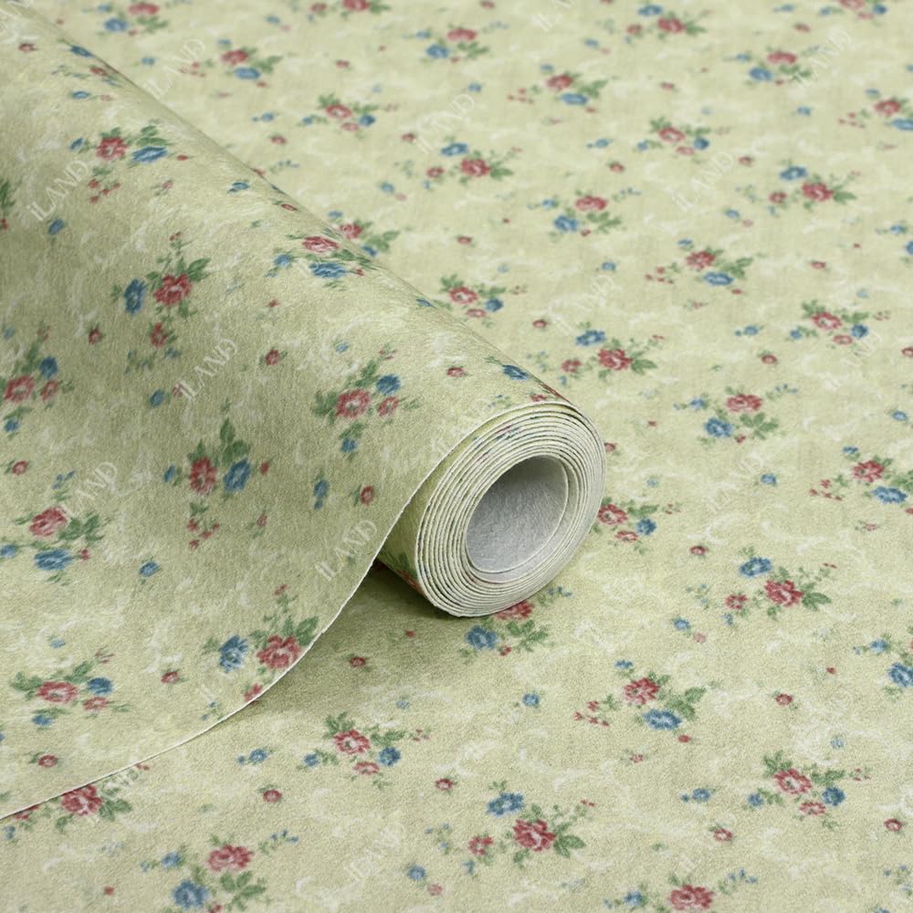 iLAND Originality Dollhouse Wallpaper 39 * 15.7 inch, Dollhouse Accessories on 1:12 Scale or 1:6 Scale (Rose Garden)
