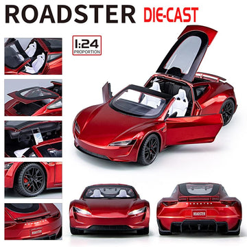 1:24 Scale Roadster Alloy Car Model Diecast Toy Vehicles for Kids, car Model,Pull Back Alloy Car with Lights and Music,Gifts for