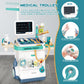 Sotodik Doctor Kit For Kids 28 Accessories Pretend Medical Station Set Mobile Cart With Lights,Thermometer, Stethoscope And Doct
