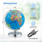 Goplus Illuminated Globes Of The World With Stand, 9’’ Rotating 3 In 1 World Globe W/Constellation Stars, Led Night Light, Geography Educational Globe For Classroom, Office, Decorative, Kids Learning
