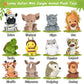 Letesult 36Pcs Adopt An Animals Party Favors, Mini Safari Stuffed Animals Adopt A Pet Set Includes 12 Jungle Stuffed Animals 12