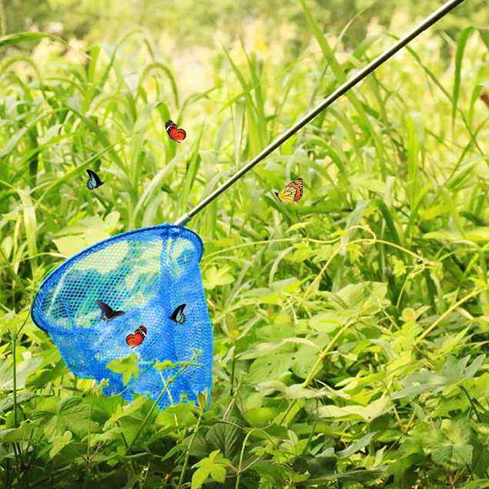 TSYAN Kids Telescopic Butterfly Fishing Nets, 34" Extendable, Anti-Slip Grip, 5 Pack, Rubber, Ideal for Catching Insects and Bugs