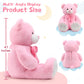 Tezituor Giant Teddy Bear, 4 Feet Soft Big Stuffed Animal Life Size 47 Inch Plush Bear Toy Valentine'S Christmas Birthday Gift For Girlfriend Kids,Pink