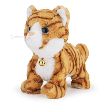 Smalody Interactive Electronic Plush Toy - Upgrade With Led Light Eyes Animated Sound Control Electronic Pet, Robot Cat Kitten Toys Gifts For Boys & Girls Kids Birthday Christmas (Yellow)