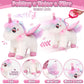 G.C Unicorns Gifts For Girls Toys 3 4 5 6 Year Old, Walking Talking Electronic Interactive Remote Control Plush Unicorn & Costume, Pretend Play Pet Care Toy Birthday Gift For Toddler Kid Girl Age 3+