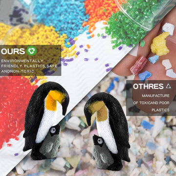 Arctic Ocean Animals Set - 18Pcs Christmas Toy Gift - Polar Bear, Fox, Penguin, Fish Figurines - Educational Playset For Kids &