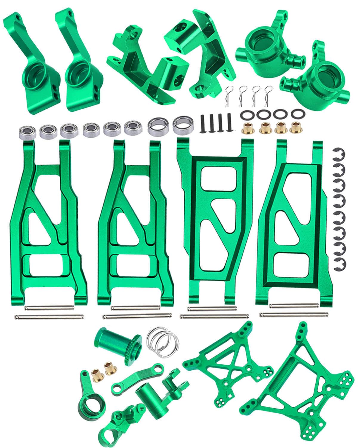RCMYou Upgrades Part for 1/10 Rustler 4x4 VXL/Rustler 4x4,Alloy Suspension Arm,Caster Block,Steering Blocks,Rear Stub Axle Carri